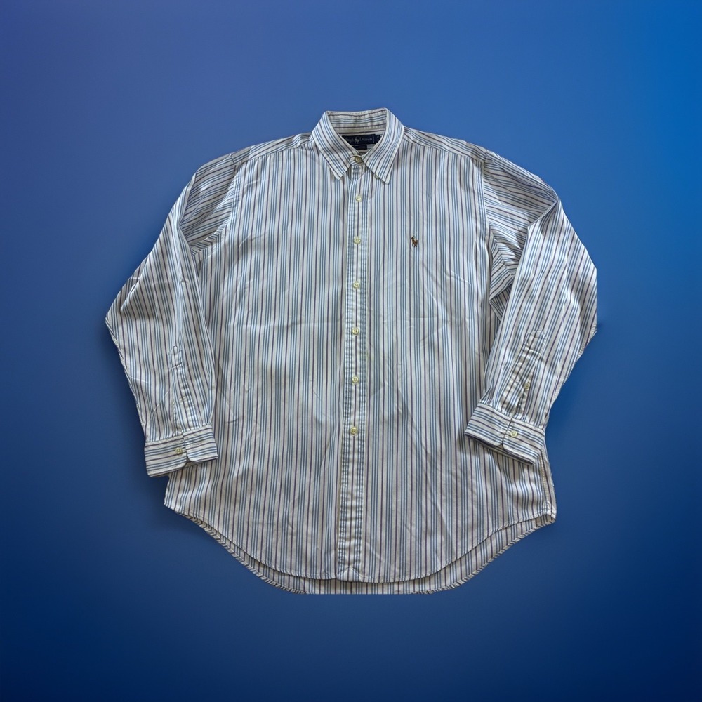 Polo Ralph Lauren Striped Oxford Dress Shirt Men's 16/35 Or L